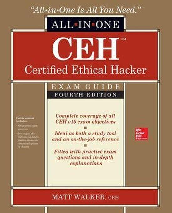 CEH Certified Ethical Hacker All-in-One Exam Guide, Fourth, Livres, Langue | Anglais, Envoi