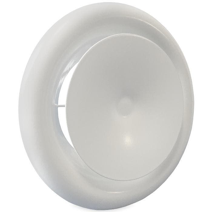 Rooster/ventiel (luchttoevoer) Ø 80mm staal - wit - MET VEER, Bricolage & Construction, Ventilation & Extraction, Envoi