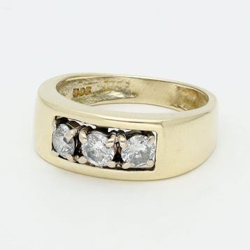 Ring - 14 karaat Geel goud Diamant (Natuurlijk), Nieuw