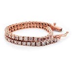 Armband - 14 karaat Roségoud - 3.25ct. tw. Roze Diamant