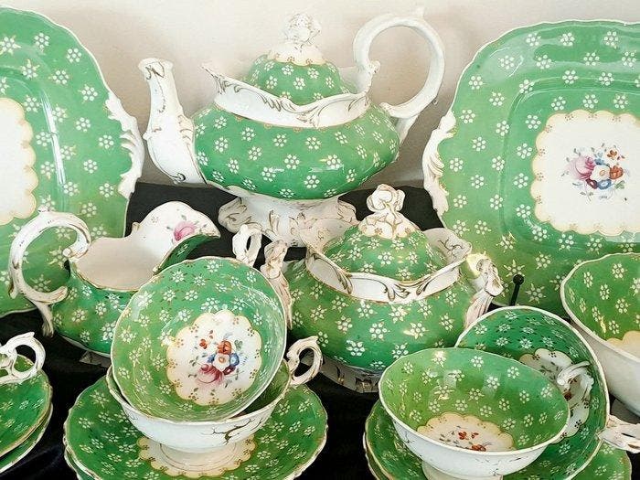 Samuel Alcock & Co. - Koffieservies (11) - Porselein, Antiek en Kunst, Antiek | Glaswerk en Kristal