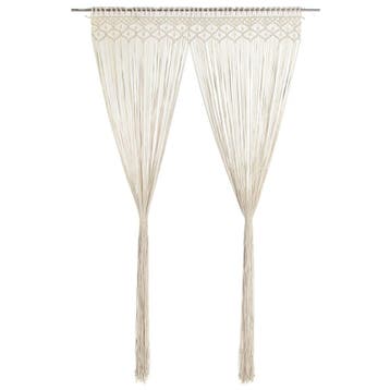 vidaXL Gordijn macramé 140x240 cm katoen, Verzenden, Nieuw