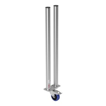 FORTEX STAGE750 dubbele poot met zwenkwiel/rem podiumhoogte, Verzenden
