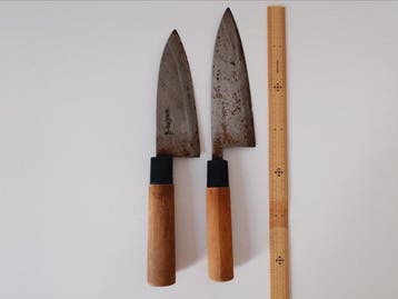 Deba tadahusa) - Keukenmes - Deba bch - Staal, Hout