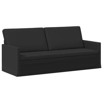 vidaXL 3-zits sofa Zwart 190 x 81 x 82 cm Stof, Verzenden