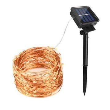 Zonne-Energie Outdoor LED verlichting - 20 meter - Warm, Verzenden