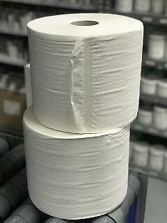 Poetspapier 2-laags 24-26.5cm breed 380 meter lengte per 2 r, Verzenden