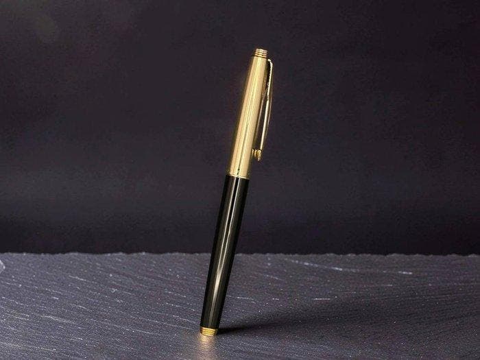 Parker - 75 Custom Gloss Black & Gold-Plated Cap - 14K, Collections, Stylos
