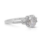 Ring - 18 karaat Witgoud - 1.38ct. tw. Diamant (Natuurlijk), Nieuw