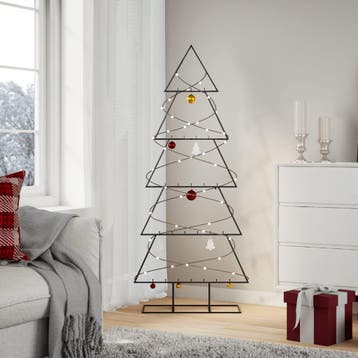 vidaXL Kerstdecoratie kerstboom 150 cm metaal zwart, Diversen, Verzenden, Nieuw