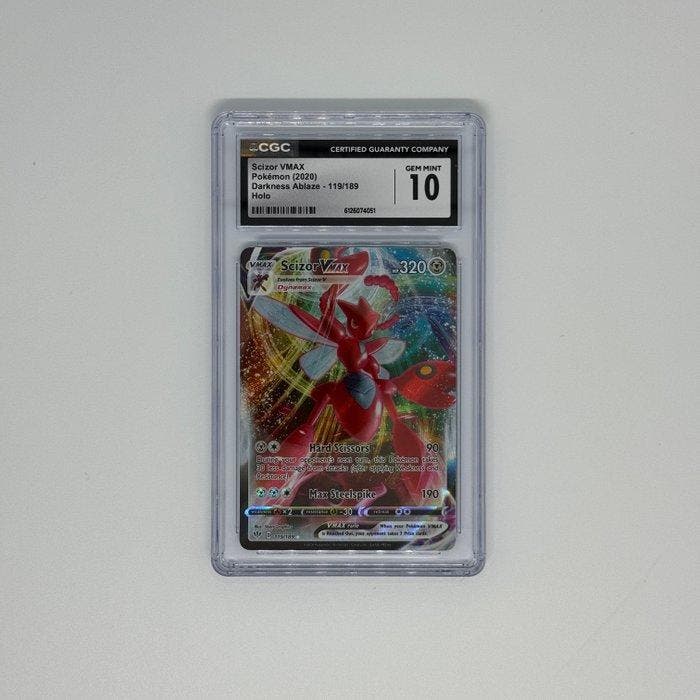 Pokémon - 1 Graded card - Scizor VMAX 119/189 Foil, Full art, Hobby en Vrije tijd, Verzamelkaartspellen | Pokémon