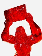 Richard Orlinski (1966) - sculptuur, Kong Oil Bubble (Red