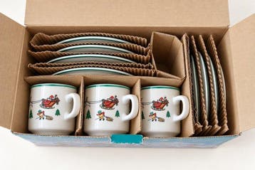 Kerstdecoratie (18) - Kerstontbijt set 18-delig - Porselein, Nieuw