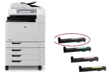 Second Hand HP - Huismerk Toner Zwart CM6040, CM6030, CM6049, Computers en Software, Ophalen of Verzenden, Zo goed als nieuw, Cartridge