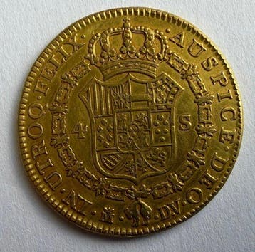 Spanje. Carlos III. 4 Escudos 1787 - Madrid DV