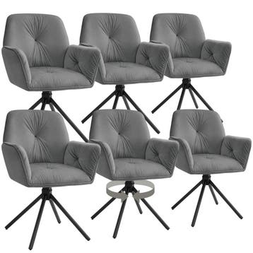 Draaibare fauteuil Lenia, gestoffeerd, Verzenden