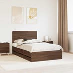 vidaXL Bedframe met lade Bruin Eiken 120 x 190 cm, Verzenden