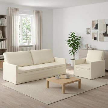 vidaXL bank / zetelstel 2 pcs Crèmekleurig Corduroy stof, Verzenden, Nieuw
