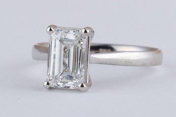 Ring - 14 karaat Witgoud - 4.01ct. tw. Diamant (Lab-grown) -, Nieuw
