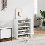 vidaXL Schoenenkast 60x35x70 cm bewerkt hout wit, Verzenden
