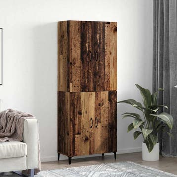 vidaXL Highboard 2 st Oud hout 69,5 x 34 x 180 cm Bewerkt, Verzenden, Nieuw