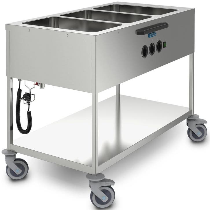 Bain-Marie Wagen | Elektrisch | 3x 1/1 GN |  90°C | 2.1kW, Articles professionnels, Horeca | Équipement de cuisine, Envoi