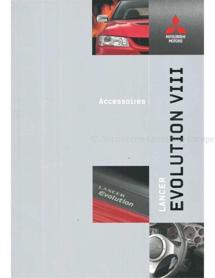 2004 MITSUBISHI LANCER EVOLUTION VIII ACCESSOIRES BROCHURE.., Livres, Autos | Brochures & Magazines, Enlèvement ou Envoi