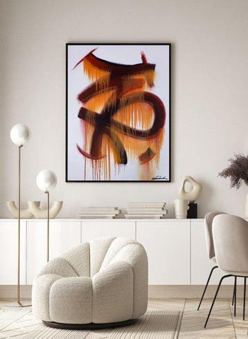 Parscha Mirghawameddin (XX) - Abstract N°5276, Antiquités & Art, Art | Peinture | Moderne