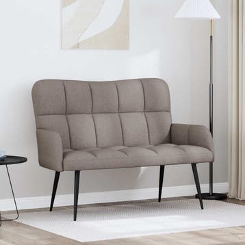 vidaXL 2-Zits Sofa Taupe 115 x 61 x 87 cm Stof, Verzenden, Nieuw