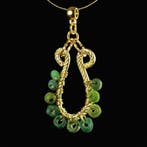 Oud-Romeins Pendant, met draadgewonden Romeinse groene