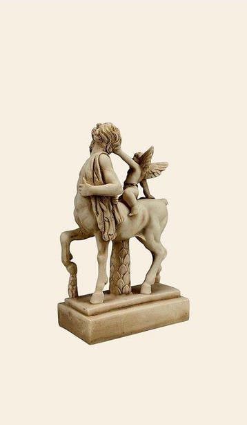 Beeld, Statua centauro e mitologia di Cupido greca romana -
