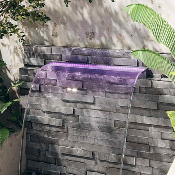 vidaXL Watervaloverlaat met RGB LEDs 90 cm acryl, Verzenden