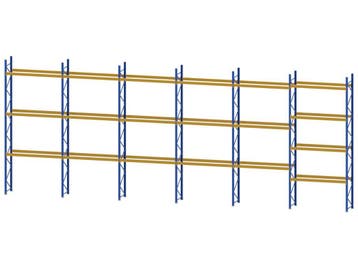 Palletstelling - 7 staanders 6500x770mm - Tot. lengte: 16m76, Ophalen of Verzenden