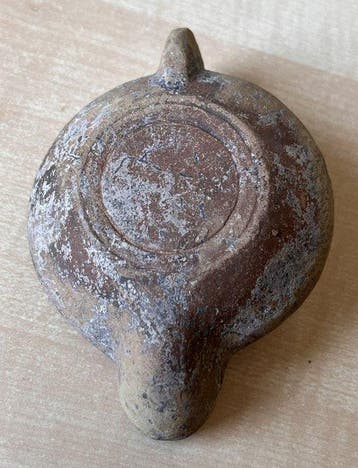 Oud-Romeins, Keizerrijk Terracotta Romeinse olielamp (Zonder