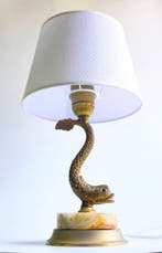 Lampe de table - Bronze patiné - Style Hollywood Regency