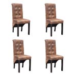 vidaXL Eetkamerstoelen 4 st kunstleer bruin, Verzenden, Nieuw
