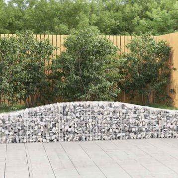 vidaXL Schanskorven 10 st gewelfd 400x30x40/60 cm ijzer, Verzenden