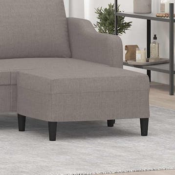 vidaXL Voetenbank 70x55x41 cm stof taupe, Verzenden, Nieuw