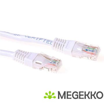 ACT Witte 20 meter U/UTP CAT6 patchkabel met RJ45, Verzenden