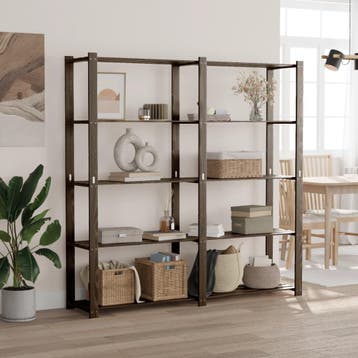 vidaXL Opbergrek 5-laags 170x38x170 cm massief grenenhout, Maison & Meubles, Verzenden