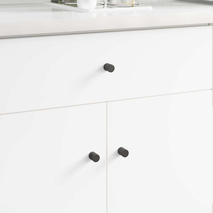 vidaXL Kastknop 1011 pcs Zwart IJzer, Bricolage & Construction, Serrurerie de bâtiment & Dispositif de fermeture, Envoi