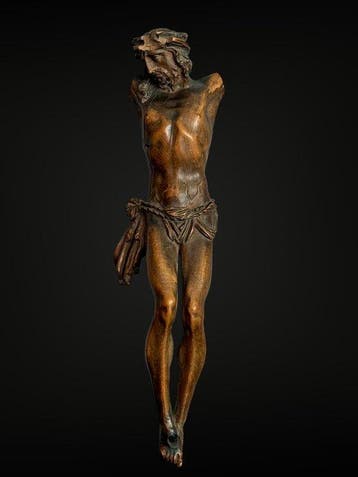 sculptuur, Cristo morto, late 17th century - 21 cm -