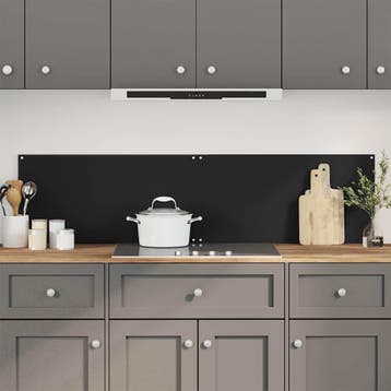 vidaXL Spatschermen keuken 2 st 80x40 cm gehard glas zwart, Verzenden