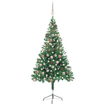 vidaXL Kunstkerstboom met verlichting en kerstballen 380, Diversen, Kerst, Verzenden, Nieuw