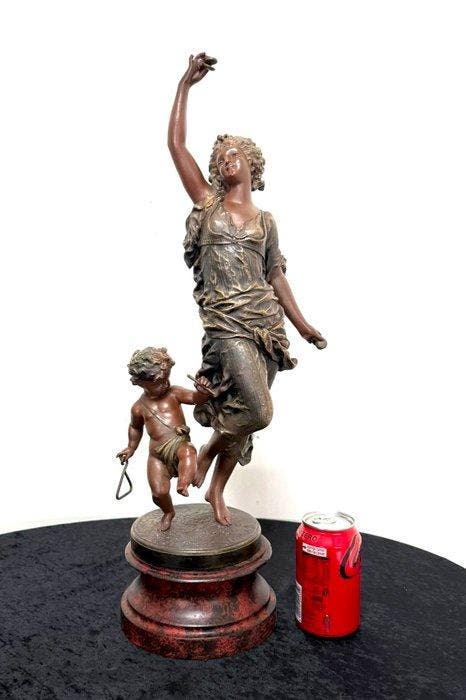 Ernest Rancoulet (1870-1915) - Groot - sculptuur, Elegante, Antiek en Kunst, Antiek | Keramiek en Aardewerk