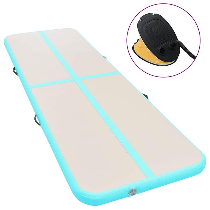 vidaXL Gymnastiekmat met pomp opblaasbaar 700x100x10 cm PVC, Sports & Fitness, Yoga & Pilates, Envoi