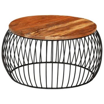 Salontafel 68cm hout | Retour deal | 41% korting, 50 tot 100 cm, Verzenden, Rond, 50 tot 100 cm
