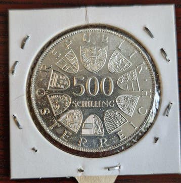 Autriche. 500 Schilling 1980 / Bicentennial - Death of Maria, Postzegels en Munten