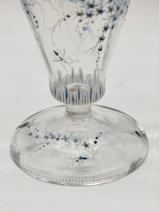Emile Gallé - Vase - Verre - Fleurs Libellules c. 1885, Antiquités & Art, Art | Objets design
