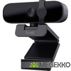 Trust Tanor Full HD USB Webcam Zwart, Informatique & Logiciels, Webcams, Verzenden